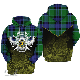 Haldane Clan Tartan Hoodie - Scottish Thistle Style