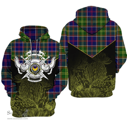Arnott Clan Tartan Hoodie - Scottish Thistle Style