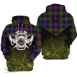 Cameron Of Erracht Modern Clan Tartan Hoodie - Scottish Thistle Style