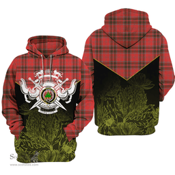 Grant Weathered Clan Tartan Hoodie - Scottish Thistle Style