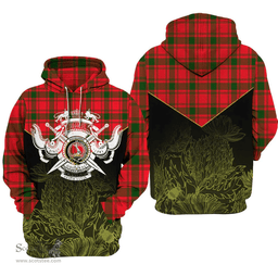 MacQuarrie Modern Clan Tartan Hoodie - Scottish Thistle Style