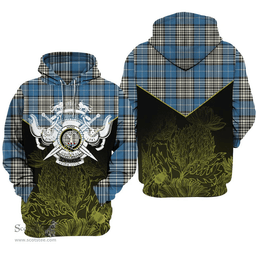 Napier Ancient Clan Tartan Hoodie - Scottish Thistle Style