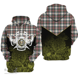 Stewart Dress Ancient Clan Tartan Hoodie - Scottish Thistle Style