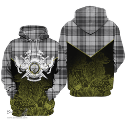 Glendinning Clan Tartan Hoodie - Scottish Thistle Style