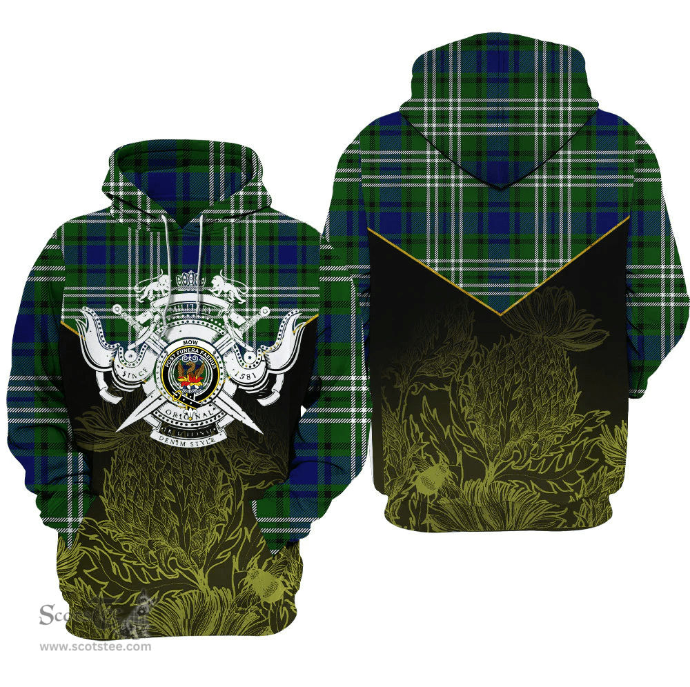 Mow Clan Tartan Hoodie - Scottish Thistle Style
