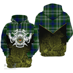 Mow Clan Tartan Hoodie - Scottish Thistle Style