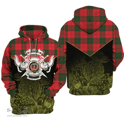 Erskine Modern Clan Tartan Hoodie - Scottish Thistle Style
