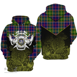 Dalrymple Clan Tartan Hoodie - Scottish Thistle Style