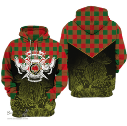 Moncrieffe Clan Tartan Hoodie - Scottish Thistle Style