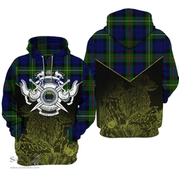MacEwan Clan Tartan Hoodie - Scottish Thistle Style