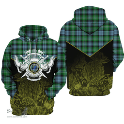 Arbuthnot Ancient Clan Tartan Hoodie - Scottish Thistle Style