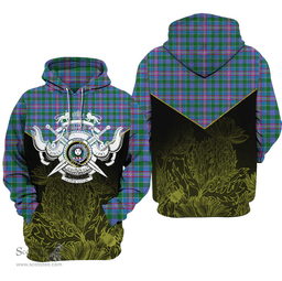 Pitcairn Hunting Clan Tartan Hoodie - Scottish Thistle Style