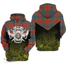 MacLean Of Duart Ancient Clan Tartan Hoodie - Scottish Thistle Style