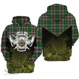 Gray Hunting Clan Tartan Hoodie - Scottish Thistle Style