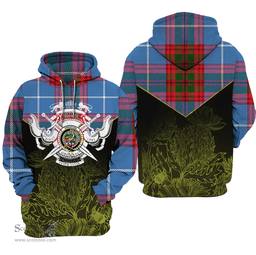 Crichton District Clan Tartan Hoodie - Scottish Thistle Style