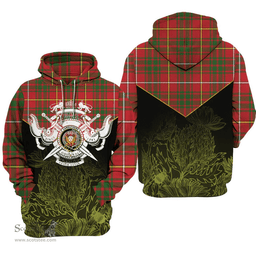 Carruthers Modern Clan Tartan Hoodie - Scottish Thistle Style