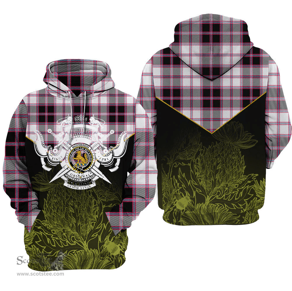 MacPherson Hunting Modern Clan Tartan Hoodie - Scottish Thistle Style