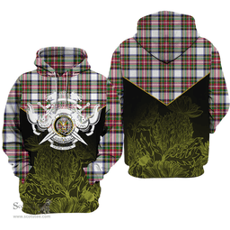 Stewart Dress Modern Clan Tartan Hoodie - Scottish Thistle Style