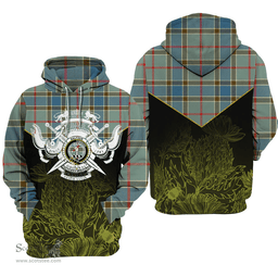 Balfour Blue Clan Tartan Hoodie - Scottish Thistle Style