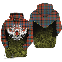 MacNaughton Ancient Clan Tartan Hoodie - Scottish Thistle Style