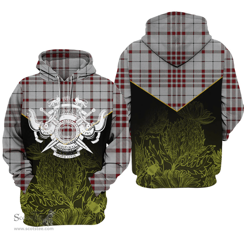 Clayton Clan Tartan Hoodie - Scottish Thistle Style