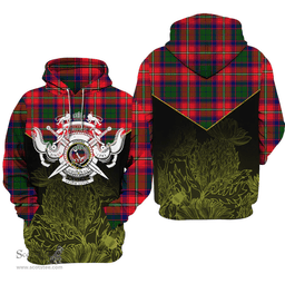 Hopkirk Clan Tartan Hoodie - Scottish Thistle Style