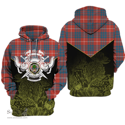 Hamilton Ancient Clan Tartan Hoodie - Scottish Thistle Style