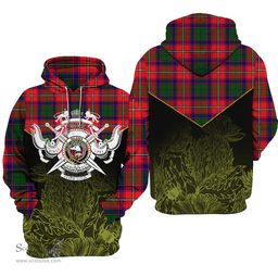 Belshes Tartan Clan Tartan Hoodie - Scottish Thistle Style