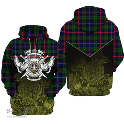 Urquhart Modern Clan Tartan Hoodie - Scottish Thistle Style