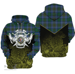 Cockburn Ancient Clan Tartan Hoodie - Scottish Thistle Style