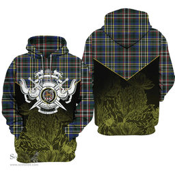 Scott Green Modern Clan Tartan Hoodie - Scottish Thistle Style