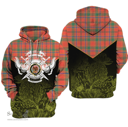 Munro Ancient Clan Tartan Hoodie - Scottish Thistle Style