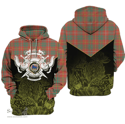Bruce Ancient Clan Tartan Hoodie - Scottish Thistle Style