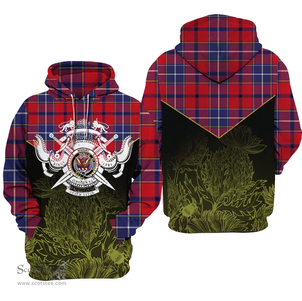 Wishart Dress Clan Tartan Hoodie - Scottish Thistle Style