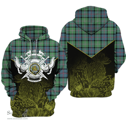 MacThomas Ancient Clan Tartan Hoodie - Scottish Thistle Style