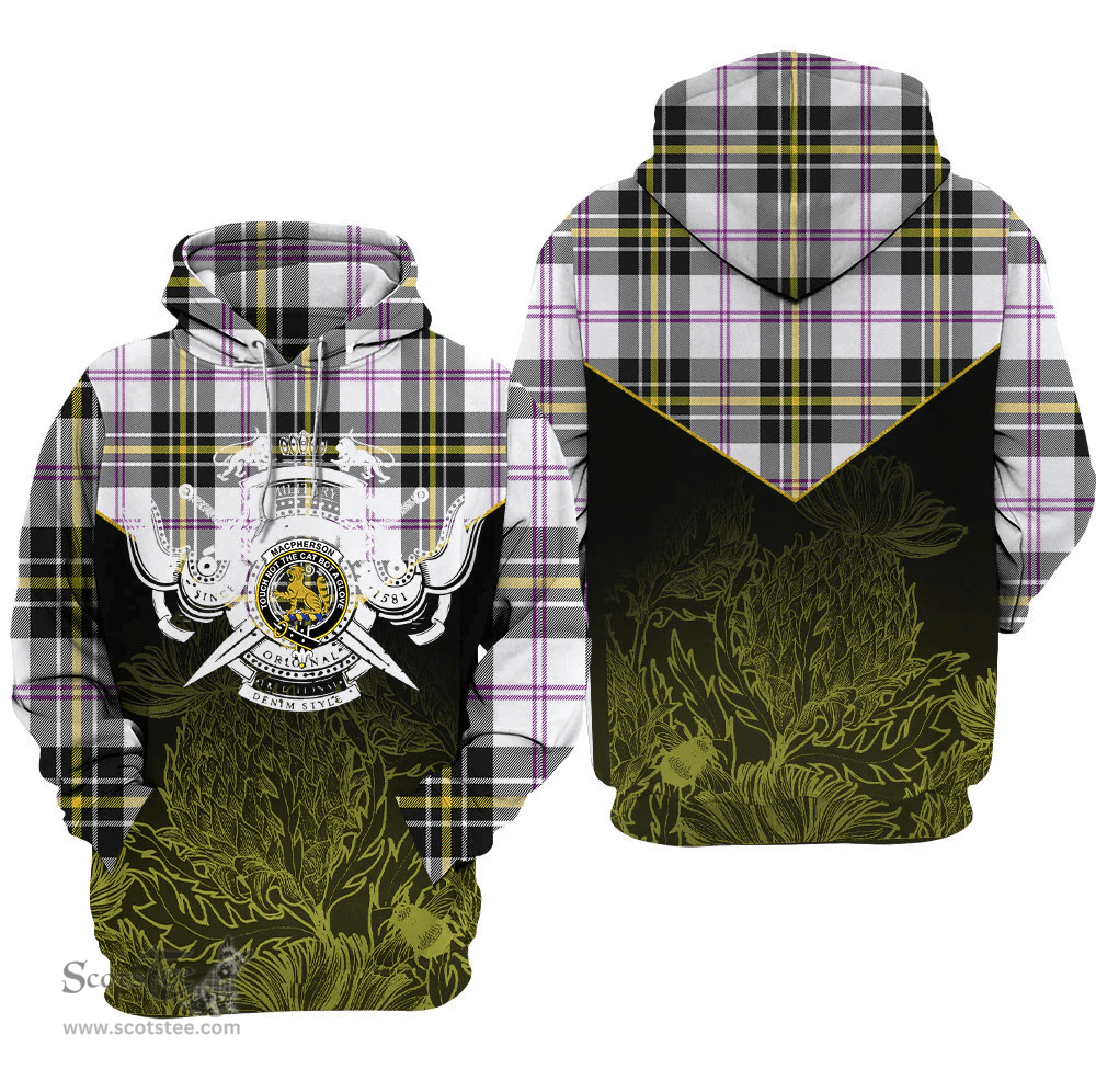MacPherson Dress Modern Clan Tartan Hoodie - Scottish Thistle Style