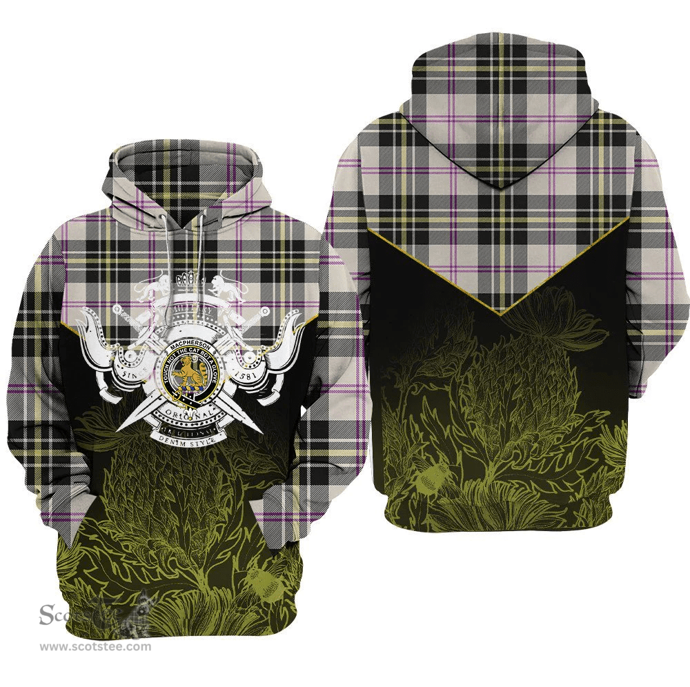 MacPherson Dress Ancient Clan Tartan Hoodie - Scottish Thistle Style