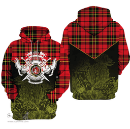 Brodie Modern Clan Tartan Hoodie - Scottish Thistle Style