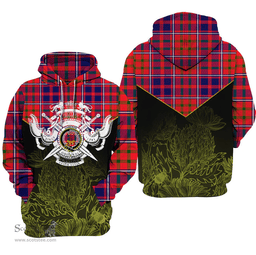 Cameron Of Lochiel Modern Clan Tartan Hoodie - Scottish Thistle Style