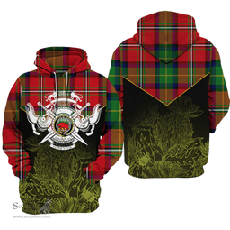 Fullerton Clan Tartan Hoodie - Scottish Thistle Style