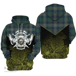 Kennedy Modern Clan Tartan Hoodie - Scottish Thistle Style