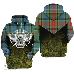 Walkinshaw Clan Tartan Hoodie - Scottish Thistle Style