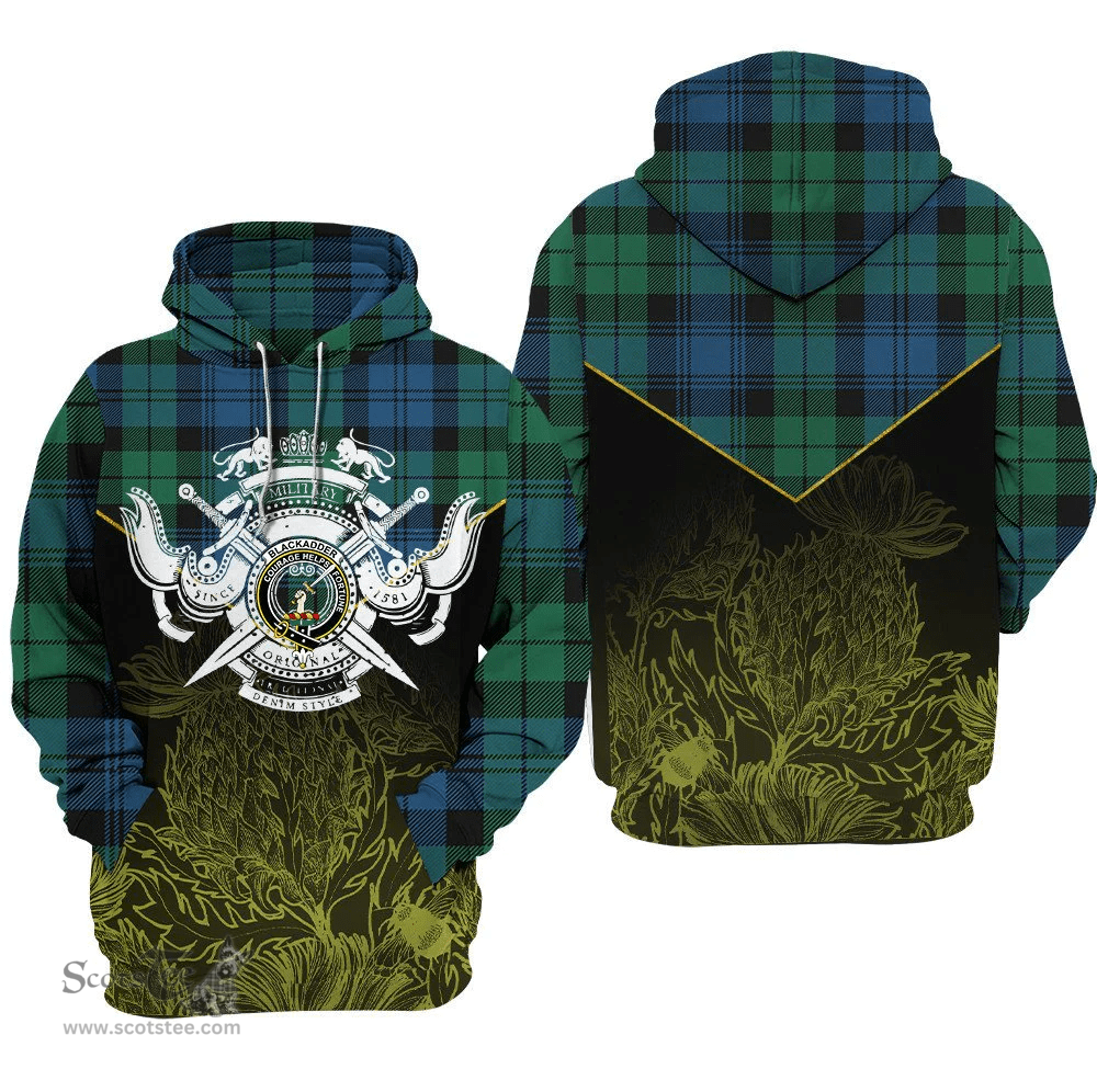 Blackwatch Ancient Clan Tartan Hoodie - Scottish Thistle Style