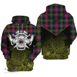 MacLennan Clan Tartan Hoodie - Scottish Thistle Style