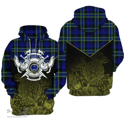 Arbuthnot Modern Clan Tartan Hoodie - Scottish Thistle Style