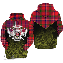MacRae Modern Clan Tartan Hoodie - Scottish Thistle Style