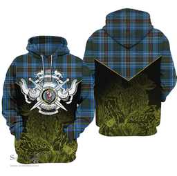 Cockburn Modern Clan Tartan Hoodie - Scottish Thistle Style