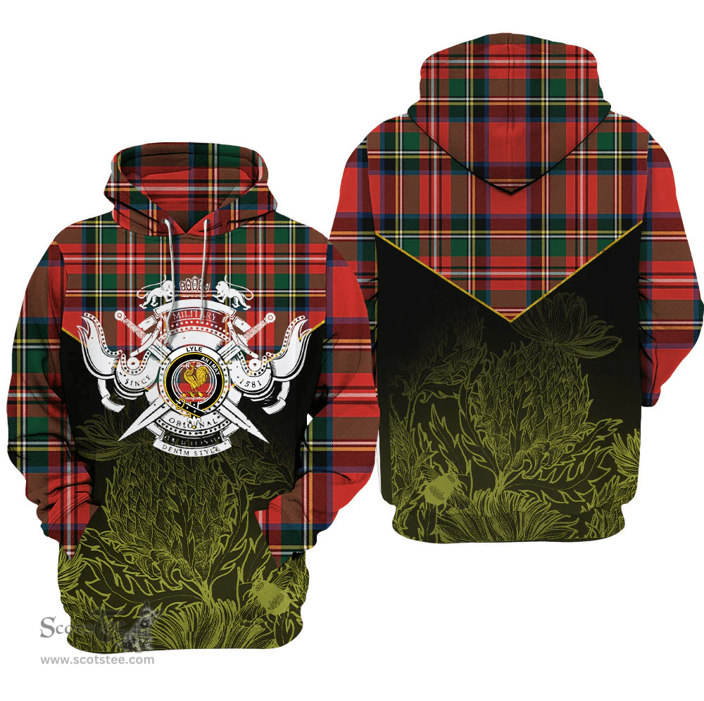 Lyle Tartans Clan Tartan Hoodie - Scottish Thistle Style