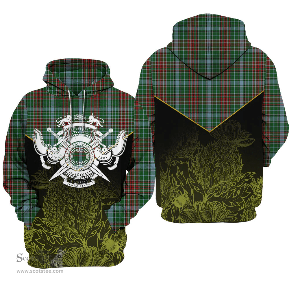 Gayre Clan Tartan Hoodie - Scottish Thistle Style