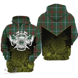 Gayre Clan Tartan Hoodie - Scottish Thistle Style